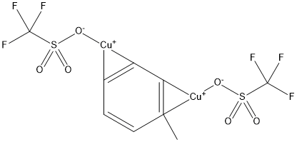 三氟甲烷磺酸铜与甲苯的络合物 结构式