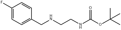 CarbaMic acid, [2-[[(4-fluorophenyl)Methyl]aMino]ethyl]-, 1,1-diMethylethyl ester (9CI) Struktur