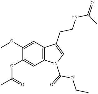 3-[2-(AcetylaMino)ethyl]-5-Methoxy-6-acetyloxy-1H-indole-1-carboxylic Acid Ethyl Ester, 519186-55-1, 结构式