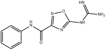 1,2,4-Oxadiazole-3-carboxamide,5-[(aminoiminomethyl)amino]-N-phenyl- Structure