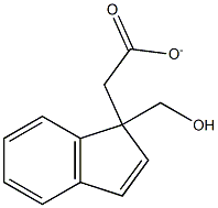 1H-インデン-1-メタノールアセタート 化学構造式