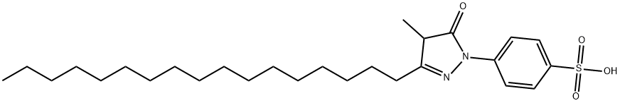 4-(3-heptadecyl-4,5-dihydro-4-methyl-5-oxo-1H-pyrazol-1-yl)benzenesulphonic acid 结构式