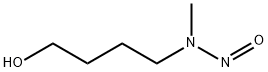 4-(メチルニトロソアミノ)-1-ブタノール 化学構造式