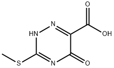 2, 5-二氢-3-(甲硫基)-5-羰基-1,2,4 -三嗪-6 - 羧酸, 51942-84-8, 结构式