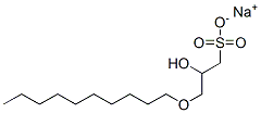 3-(Decyloxy)-2-hydroxy-1-propanesulfonic acid sodium salt Struktur
