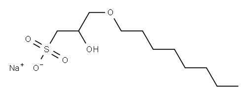 2-Hydroxy-3-(octyloxy)-1-propanesulfonic acid sodium salt Structure