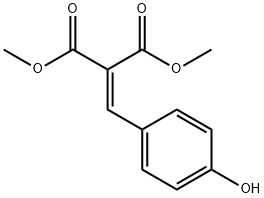 [(4-ヒドロキシフェニル)メチレン]プロパン二酸ジメチル 化学構造式
