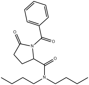 1-benzoyl-N,N-dibutyl-5-oxopyrrolidine-2-carboxamide 结构式