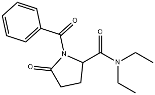 1-benzoyl-N,N-diethyl-5-oxopyrrolidine-2-carboxamide Struktur