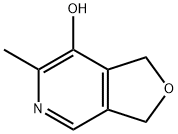 1,3-ジヒドロ-6-メチルフロ[3,4-c]ピリジン-7-オール 化学構造式