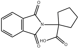 1-(1,3-DIOXOISOINDOL-2-YL)CYCLOPENTANE-1-CARBOXYLIC ACID, 51971-46-1, 结构式