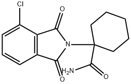 1-(4-Chloro-1,3-dihydro-1,3-dioxo-2H-isoindole-2-yl)cyclohexanecarboxa mide Struktur
