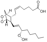 (5Z,13E,15S)-9α,11α-エピジオキシ-15-ヒドロペルオキシプロスタ-5,13-ジエン-1-酸 化学構造式