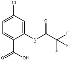 4-chloro-2-[(2,2,2-trifluoroacetyl)amino]benzenecarboxylic acid Struktur