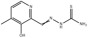 3-hydroxy-4-methylpyridine-2-carboxaldehyde thiosemicarbazone Struktur