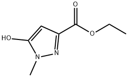 5-ヒドロキシ-1-メチル-1H-ピラゾール-3-カルボン酸エチル 化学構造式