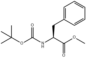 N-(tert-ブトキシカルボニル)-L-フェニルアラニンメチル 化学構造式