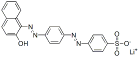 4-[[4-[(2-ヒドロキシ-1-ナフタレニル)アゾ]フェニル]アゾ]ベンゼンスルホン酸リチウム 化学構造式