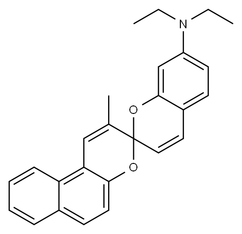 N,N-diethyl-2'-methylspiro[2H-1-benzopyran-2,3'-[3H]naphtho[2,1-b]pyran]-7-amine Structure
