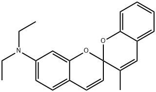 N,N-diethyl-3'-methyl-2,2'-spirobi[2H-1-benzopyran]-7-amine Struktur