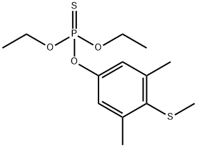 (3,5-dimethyl-4-methylsulfanyl-phenoxy)-diethoxy-sulfanylidene-phospho rane,52-60-8,结构式