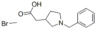 3-アセチルオキシ-1-メチル-1-(フェニルメチル)ピロリジニウム·ブロミド 化学構造式