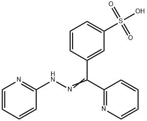 3-[pyridin-2-yl(pyridin-2-ylhydrazono)methyl]benzenesulphonic acid Struktur