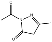 1-アセチル-3-メチル-2-ピラゾリン-5-オン 化学構造式