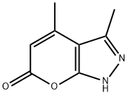 3,4-DIMETHYL-1,6-DIHYDROPYRANO[2,3-C]PYRAZOL-6-ONE Struktur