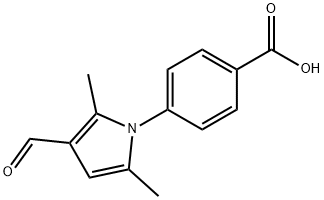 4-(3-ホルミル-2,5-ジメチル-1H-ピロール-1-イル)ベンゼンカルボン酸 化学構造式