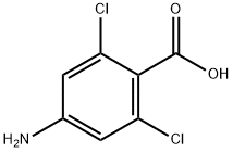 4-アミノ-2,6-ジクロロ安息香酸 化学構造式