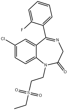 依法西泮 结构式