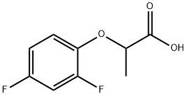 2-(2,4-ジフルオロフェノキシ)プロパン酸 化学構造式
