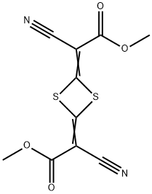 DIMETHYL-2,2-(1,3-DITHIAN-2,4-DIYLIDEN)-BIS-(CYANOACETATE) Struktur