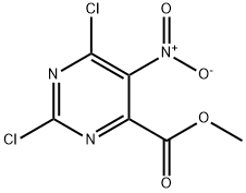 METHYL 2,6-DICHLORO-5-NITROPYRIMIDINE-4-CARBOXYLATE, 52047-13-9, 结构式