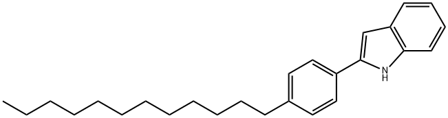 2-(4-dodecylphenyl)-1H-indole 结构式