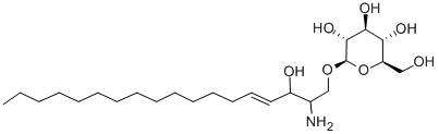 グルコシル-C18-スフィンゴシン 化学構造式