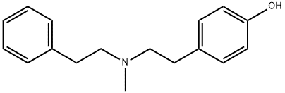 4-[2-[Methyl(2-phenylethyl)amino]ethyl]phenol Struktur