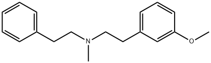 3-メトキシ-N-メチル-N-(2-フェニルエチル)ベンゼンエタンアミン 化学構造式