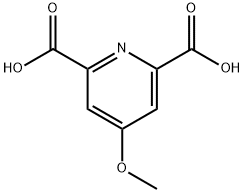 4-メトキシピリジン-2,6-二カルボン酸 化学構造式
