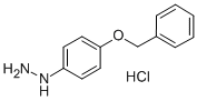 4-Benzyloxyphenylhydrazine hydrochloride 化学構造式