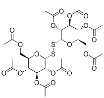 .beta.-D-Glucopyranose, 1,1-dithiobis1-deoxy-, octaacetate Struktur