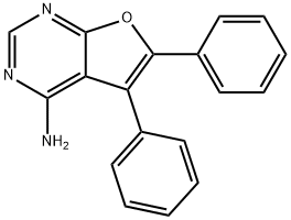 5,6-ジフェニルフロ[2,3-D]ピリミジン-4-アミン 化学構造式
