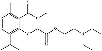(6-Isopropyl-2-methoxycarbonyl-3-methylphenoxy)acetic acid 2-(diethylamino)ethyl ester Structure
