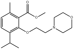 3-(2-Morpholinoethoxy)-p-cymene-2-carboxylic acid methyl ester Struktur