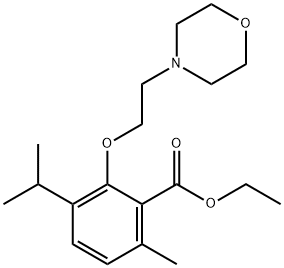 3-(2-Morpholinoethoxy)-p-cymene-2-carboxylic acid ethyl ester 结构式