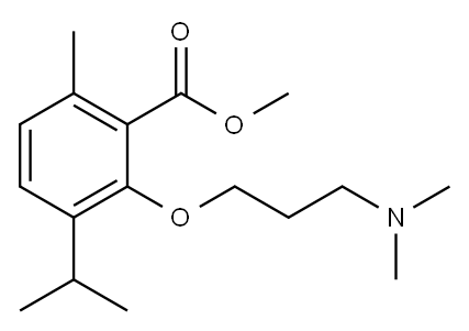 3-[3-(Dimethylamino)propoxy]-p-cymene-2-carboxylic acid methyl ester Structure