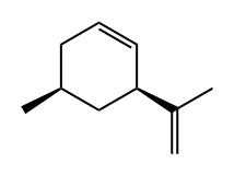 [1S,3S,(+)]-1-Methyl-3-isopropenyl-4-cyclohexene 结构式