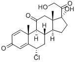 氯泼尼松 结构式