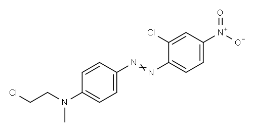 N-(2-chloroethyl)-4-[(2-chloro-4-nitrophenyl)azo]-N-methylaniline 结构式